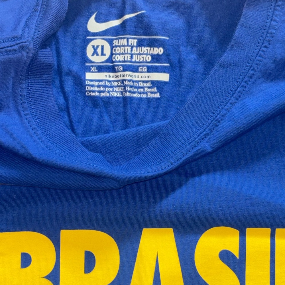 Nike Brasil “Just Do It.” Brazil National Team Tee crest Men’s Slim XL World Cup - Picture 7 of 10